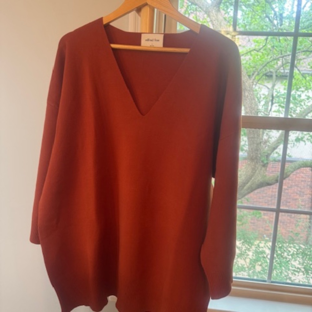 Wilfred knit v-neck sweater/tunic, Size 3